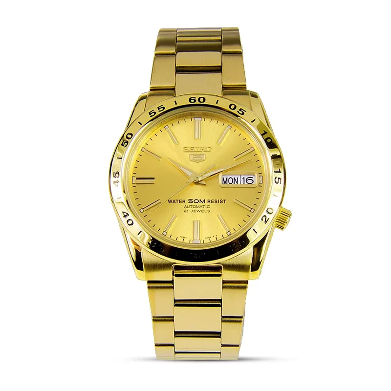 Seiko 5 Automatic Gold-tone Dial Men’s Watch | SNKE06K1